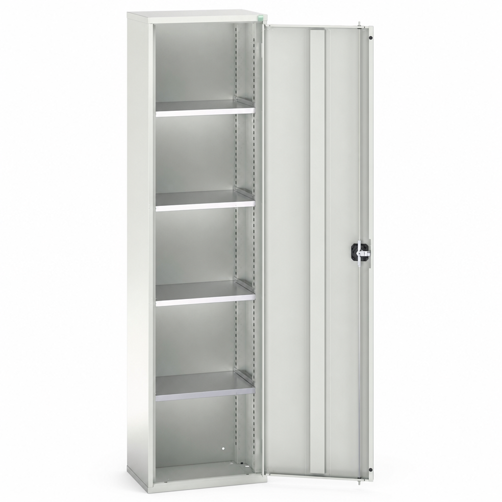 Tall Metal Storage Cupboard with Adjustable Shelves 2000x525x350mm