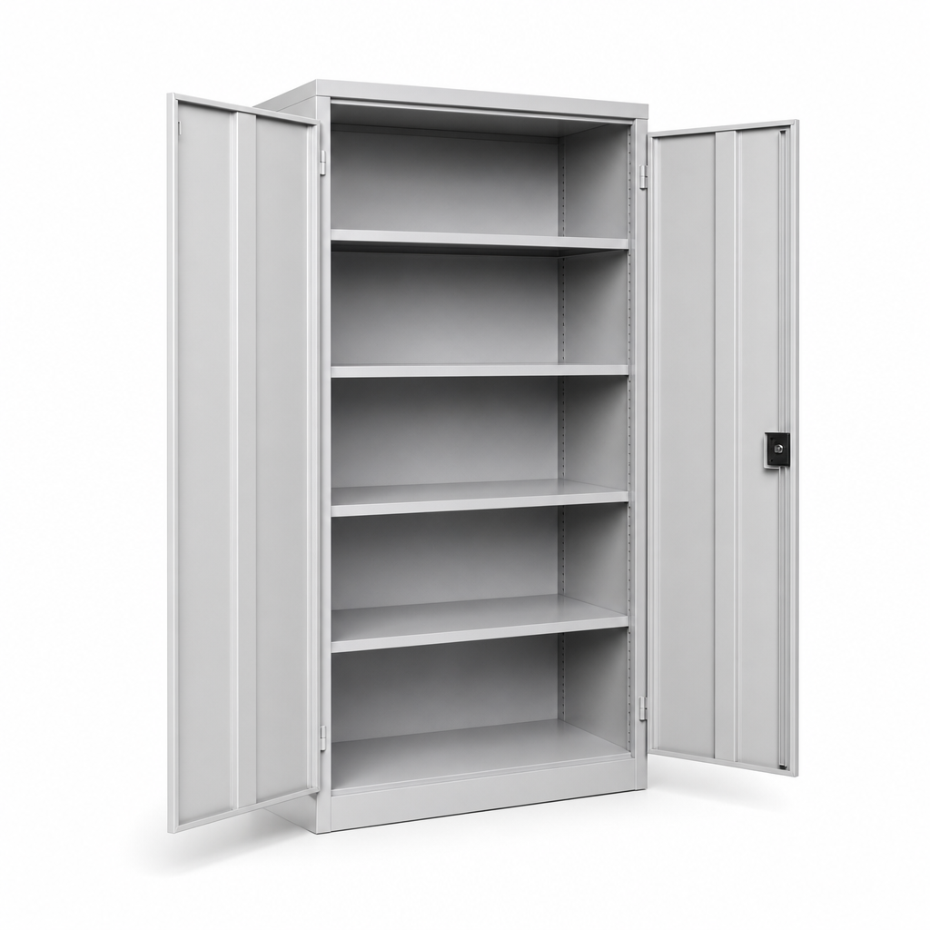 Tall Metal Storage Cupboard with Shelves 2000 x 1050mm
