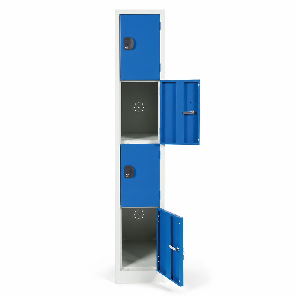 Tall Metal Storage Lockers with 4 Compartments 1800mm High