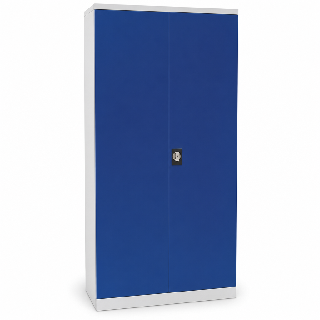 Tall Metal Workshop Cupboard with Drawers and Shelves