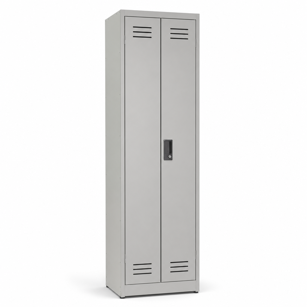 Tall Nestable Metal Storage Lockers with Two Doors, 1800mm High