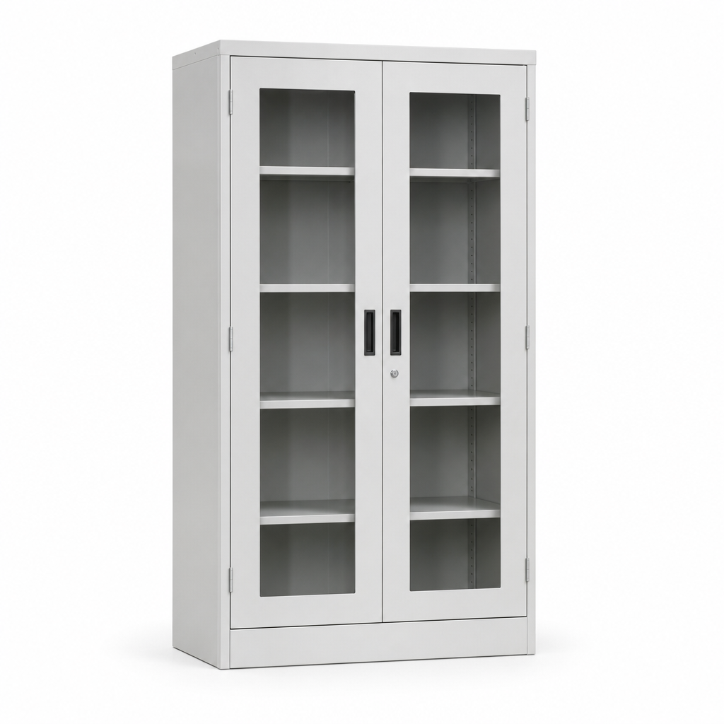 Tall Steel Cupboard with Vision Doors 2000 x 1050mm