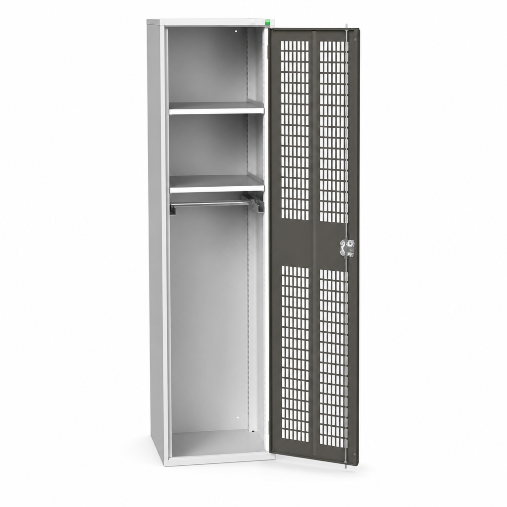 Tall Ventilated PPE Cupboard with Adjustable Shelves 2000x525mm