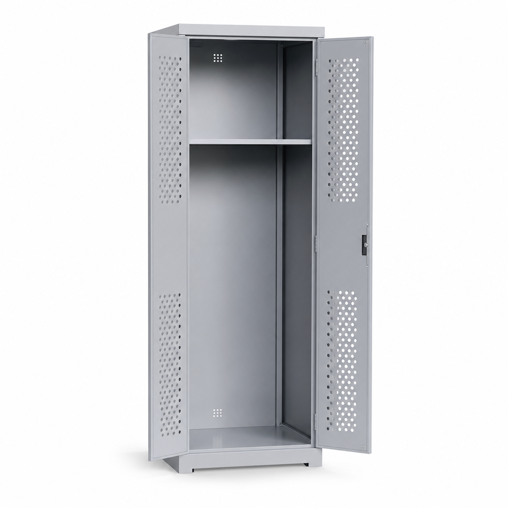 Tall Ventilated PPE Storage Cupboard with Shelf 2000 x 800mm