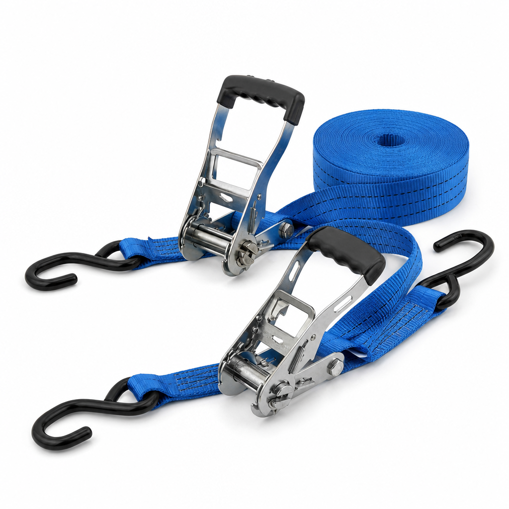 Tie Down Ratchet Straps with 250kg Max Lashing Capacity