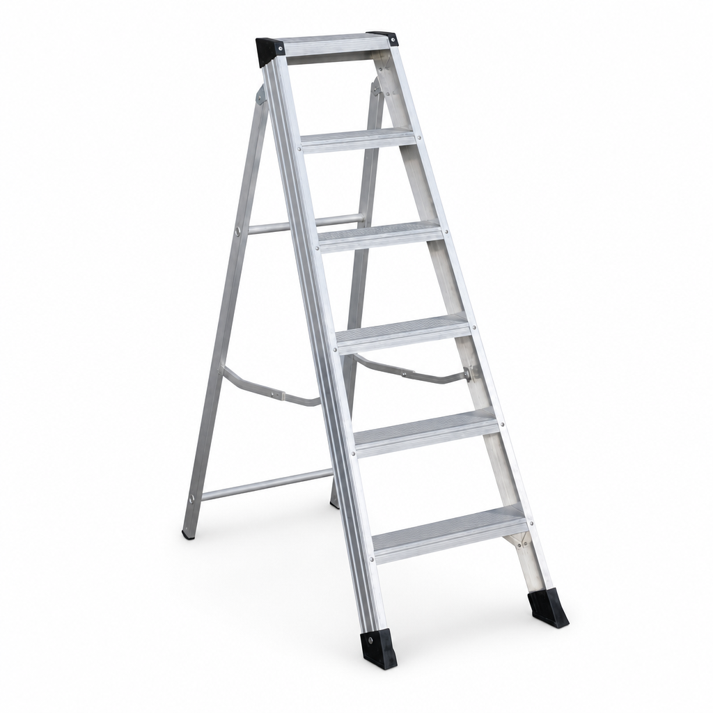 Trade Aluminium Swingback Step Ladder