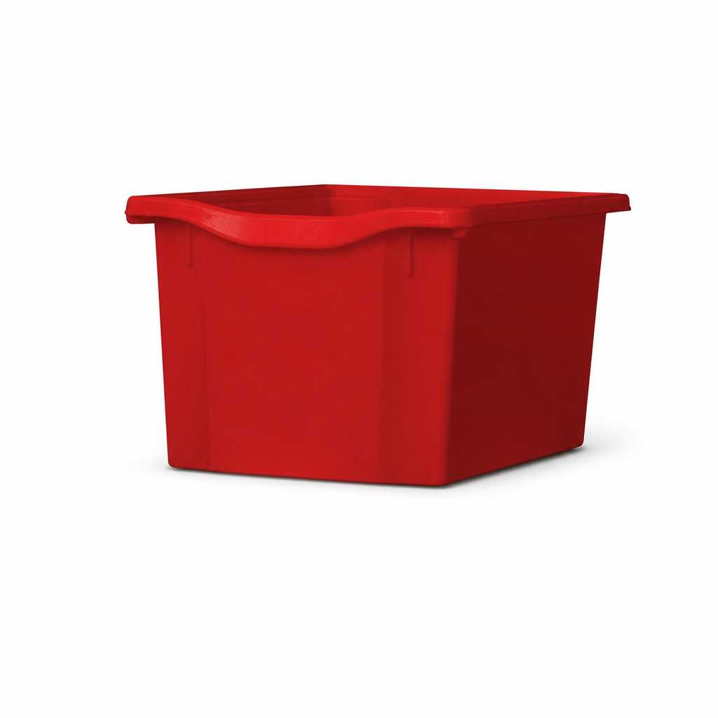 Triple A4 Plastic Storage Trays, Solid Colours, 30L, Pack of 5