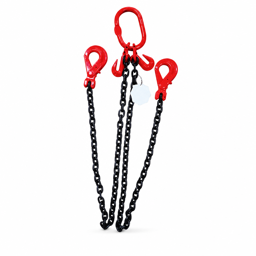 Two Leg Chain Lifting Sling with Safety Hooks 1600kg SWL