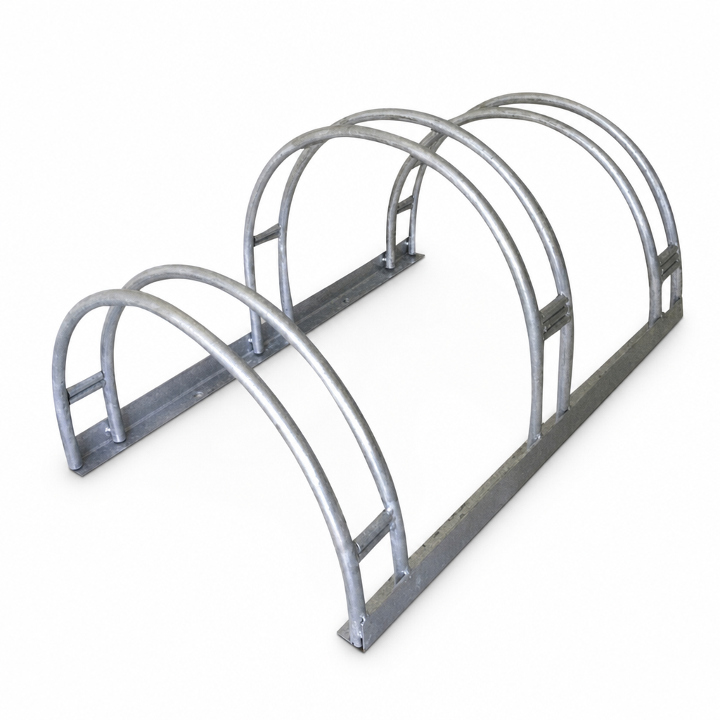 Two Tier Ground Fixed Bike Rack for 3 to 9 Cycles