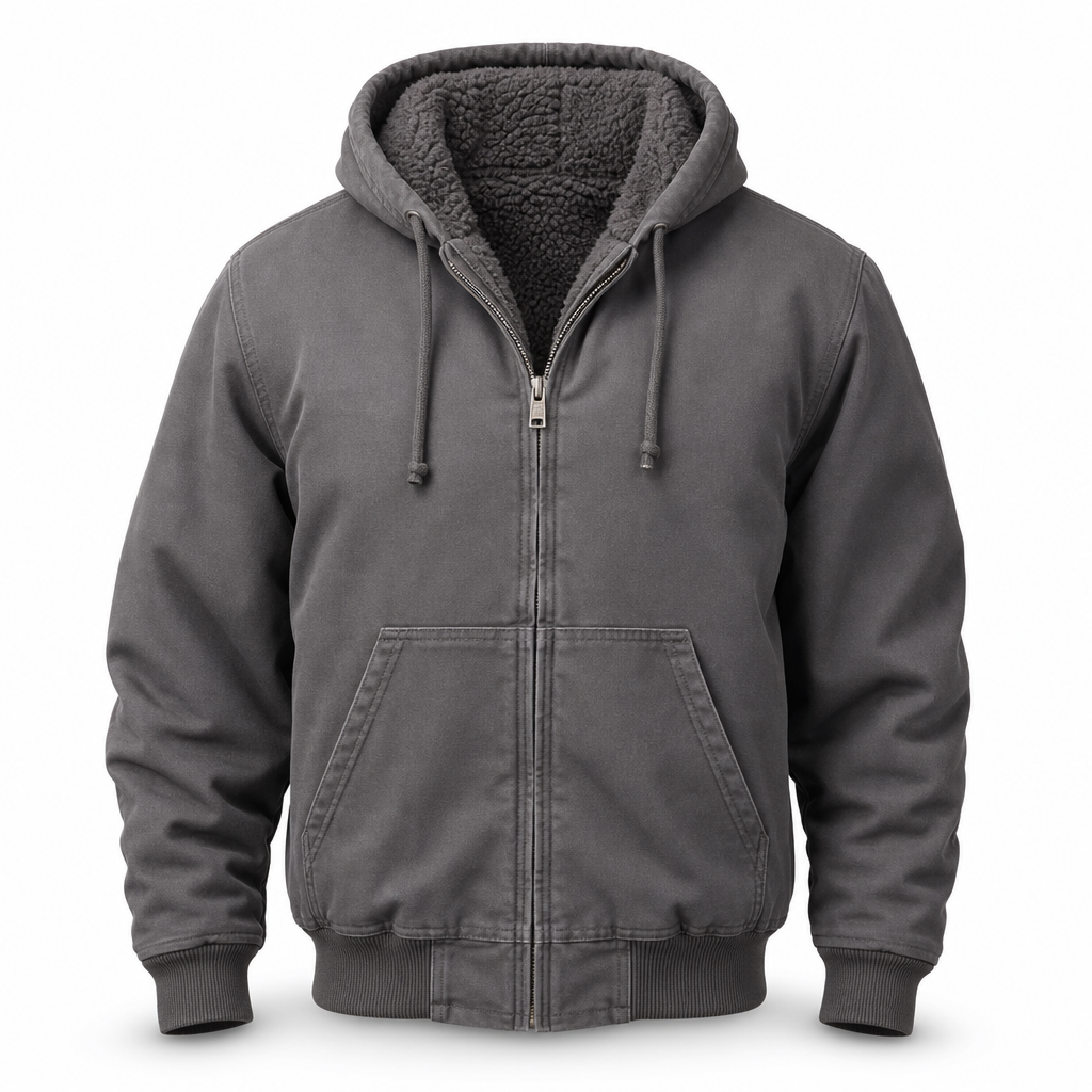 Unisex Fleece-Lined Zipped Work Hoodie
