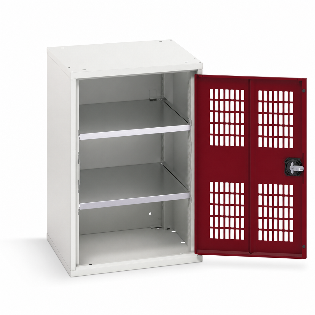Ventilated Metal Storage Cupboard with 2 Shelves
