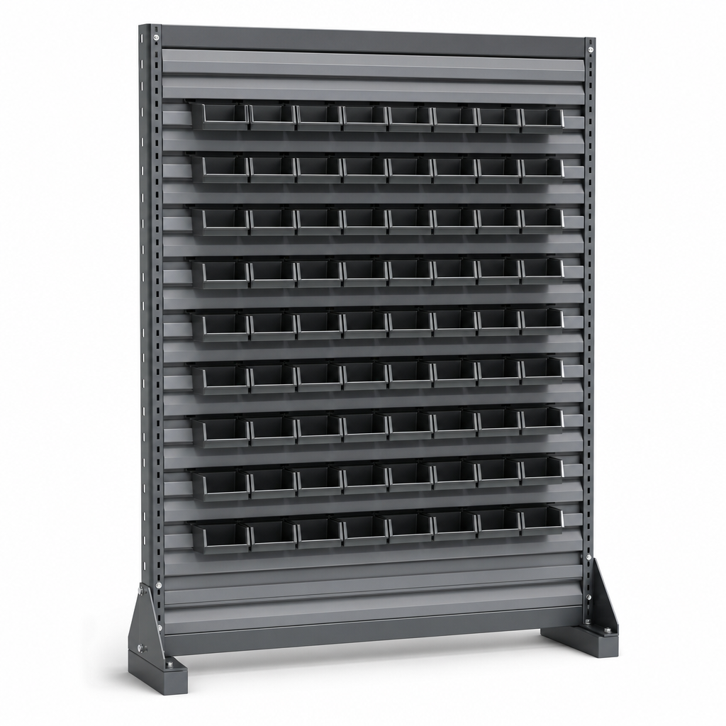 Vertical Louvre Panels for Small Parts Storage