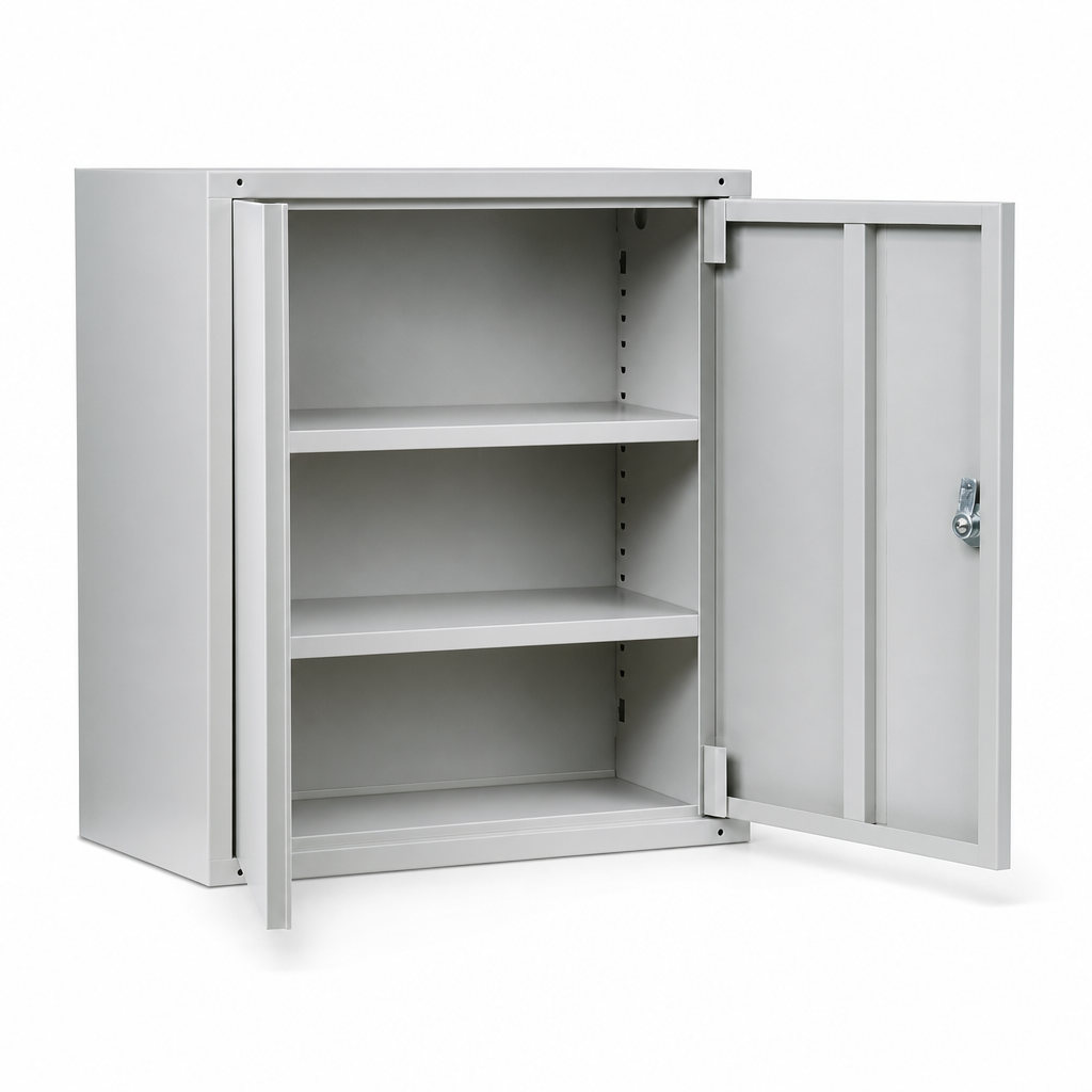 Wall Mounted Metal Storage Cabinet with Shelves 600x525mm