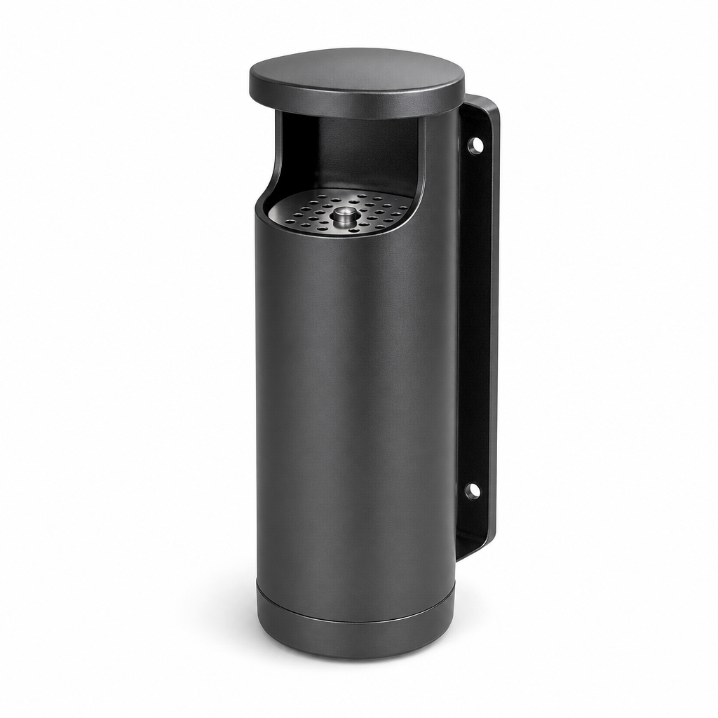 Wall Mounted Outdoor Cigarette Ashtray Bin 1.5L
