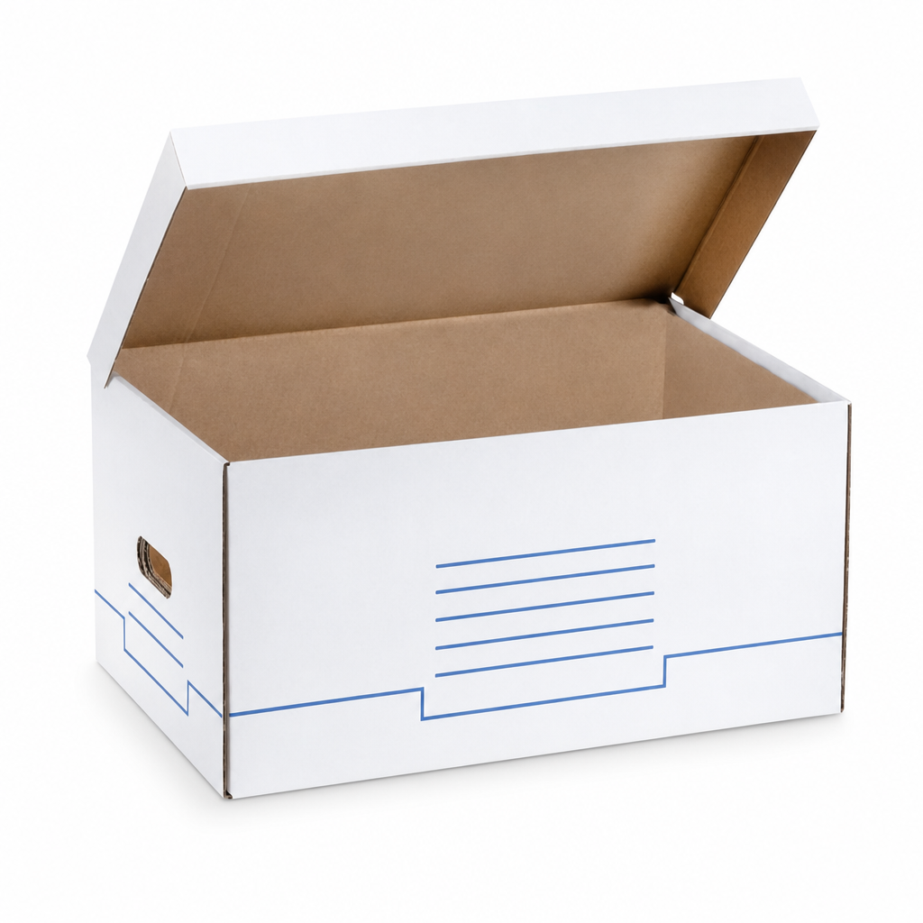 White Cardboard Archive Storage Box