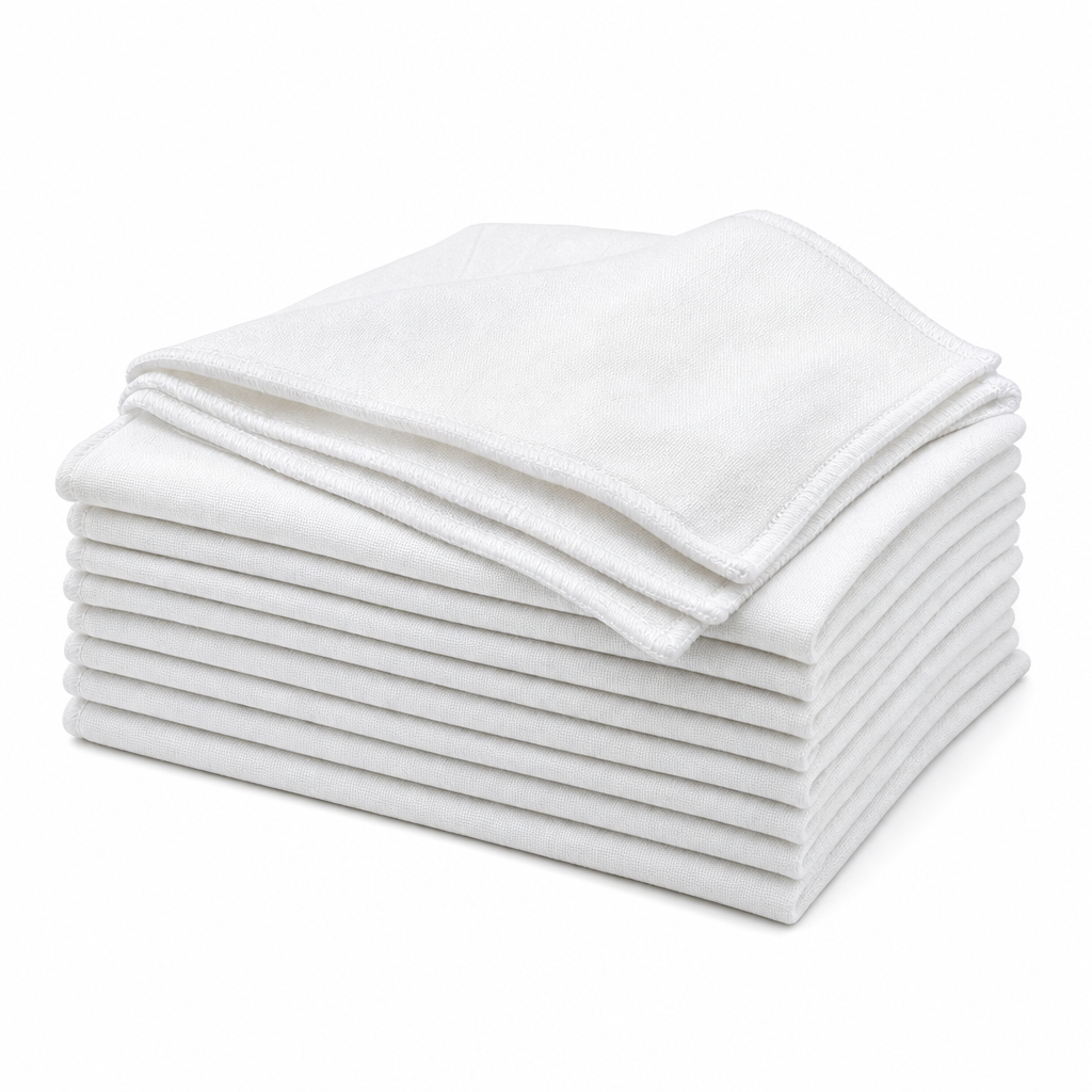 White Cotton Cleaning Cloths