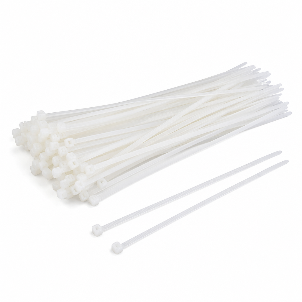 White Nylon Cable Ties 2.5mm x 100mm