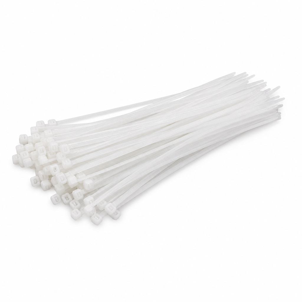White Nylon Cable Ties 2.6mm x 160mm