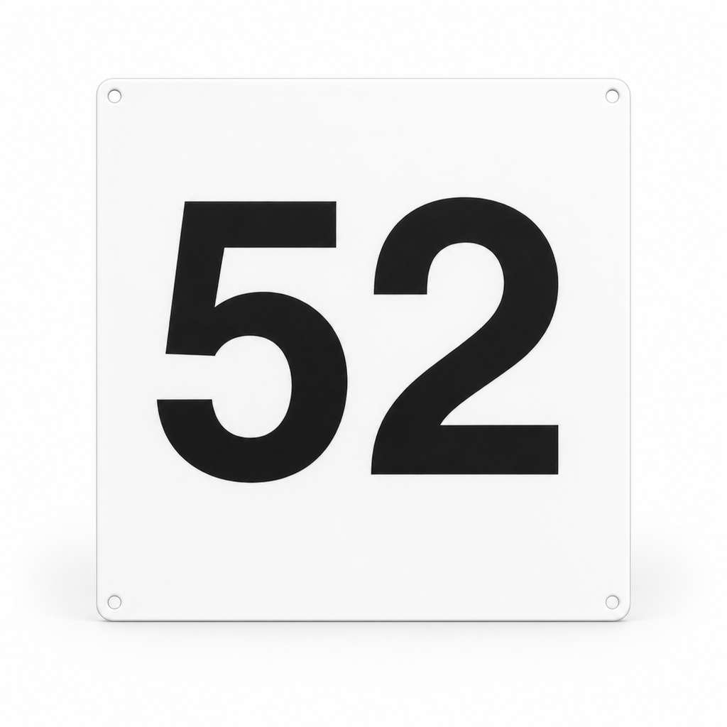 White Tie-On Warehouse Aisle Marker Signs (1–3 Characters)