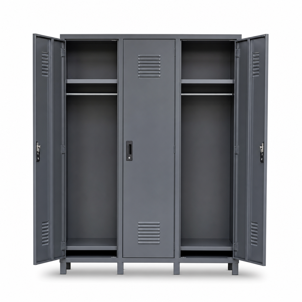 Wide Metal Uniform Locker Cabinet for Workwear Storage
