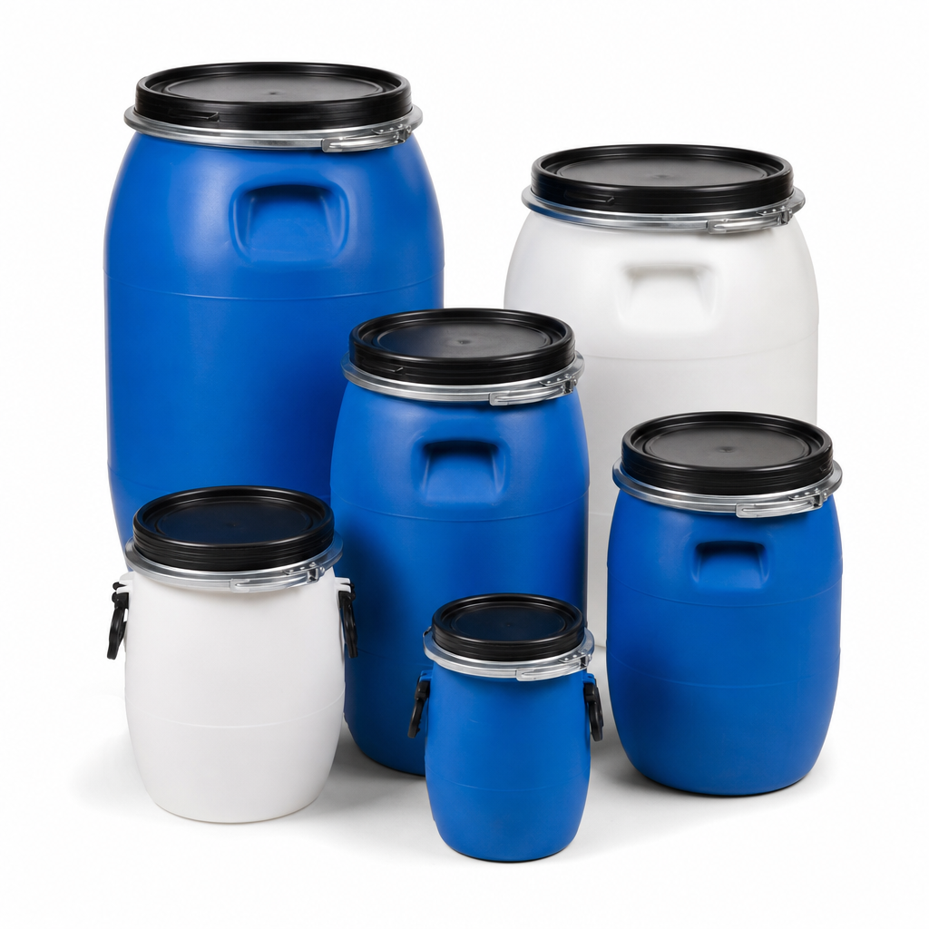 Wide Opening Sealable UN Approved Plastic Barrels 2.9L–68L