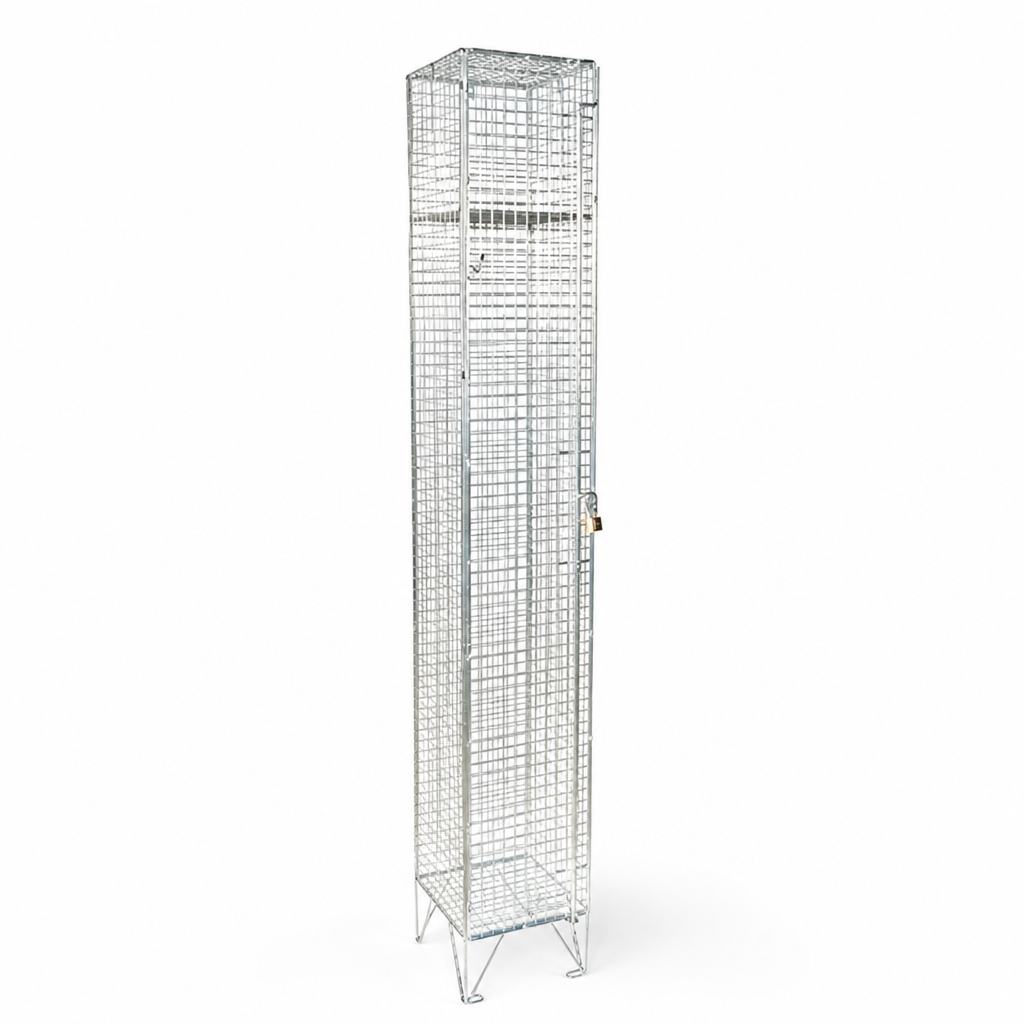 Wire Mesh Lockers with Hasp Lock – 1 to 6 Door Compartments