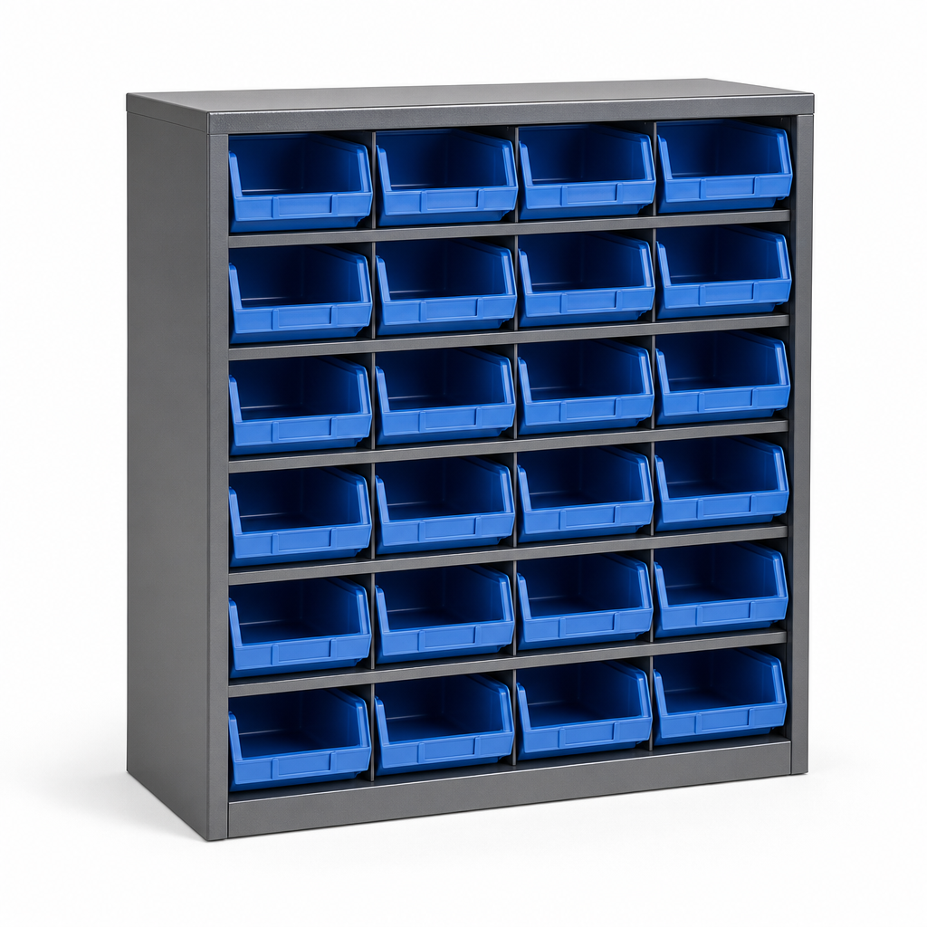 Workshop Storage Cabinet with 24 Bins 1000x800mm