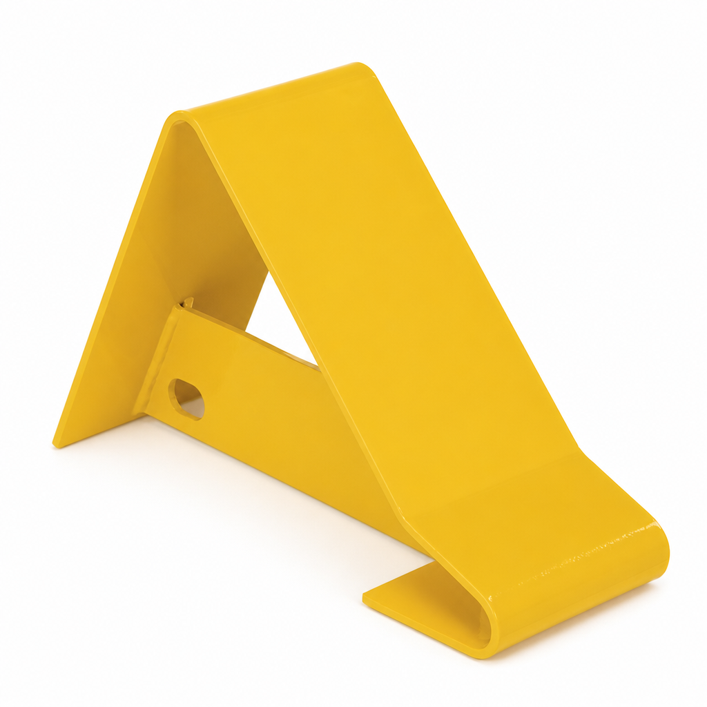 Yellow Metal Wheel Chock for Trucks