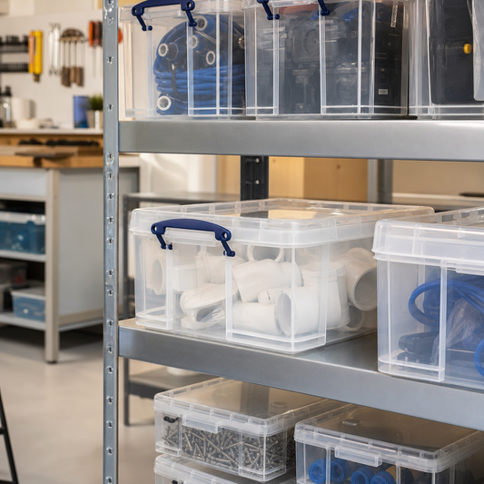 0.9 Litre Clear Plastic Storage Box with Lid