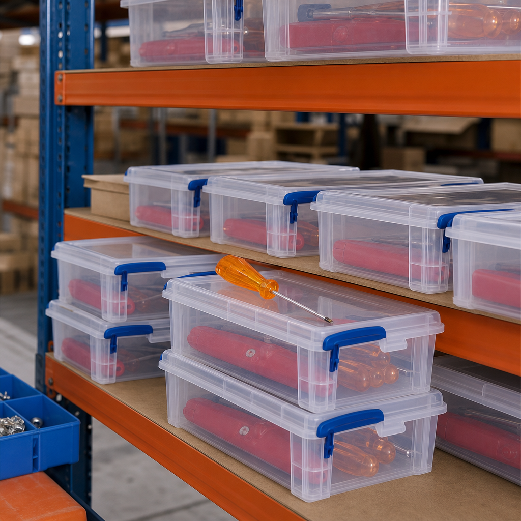 0.9 Litre Clear Plastic Storage Box with Lid