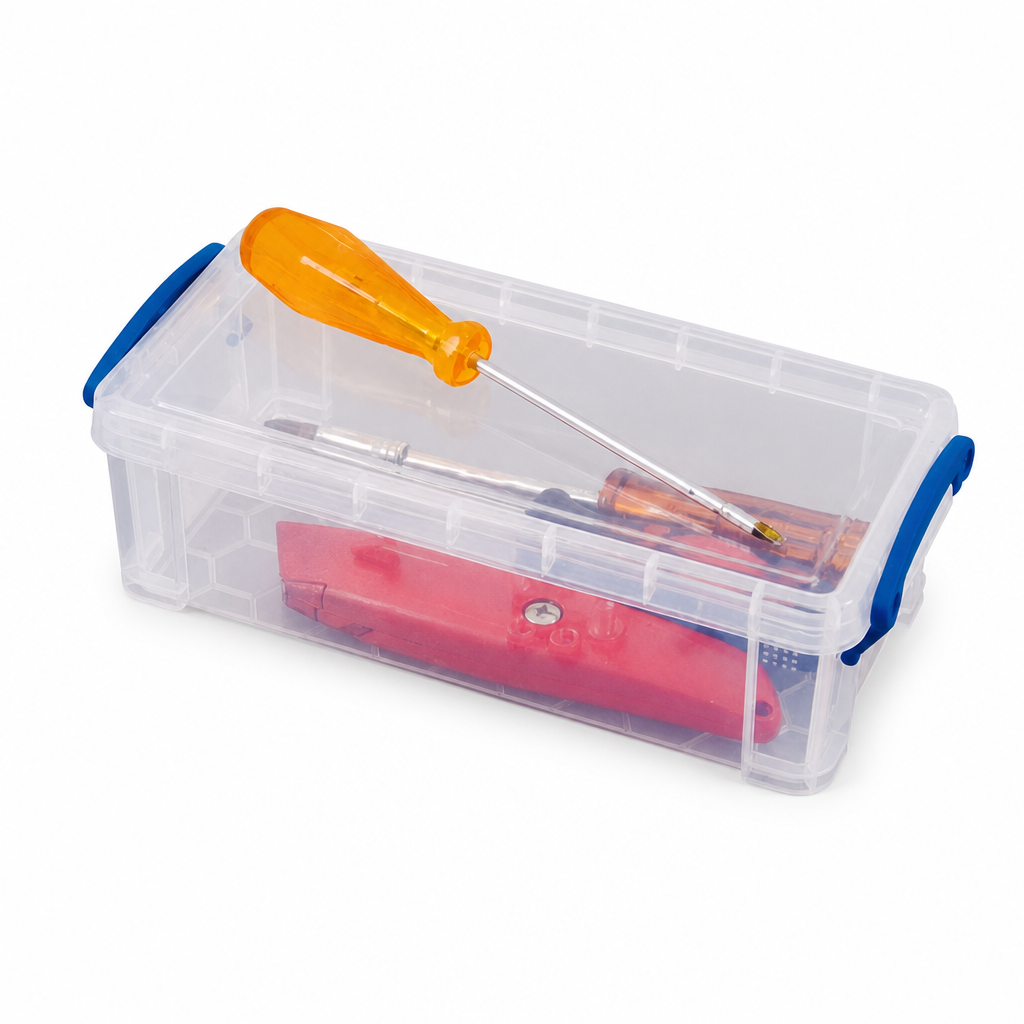 0.9 Litre Clear Plastic Storage Box with Lid