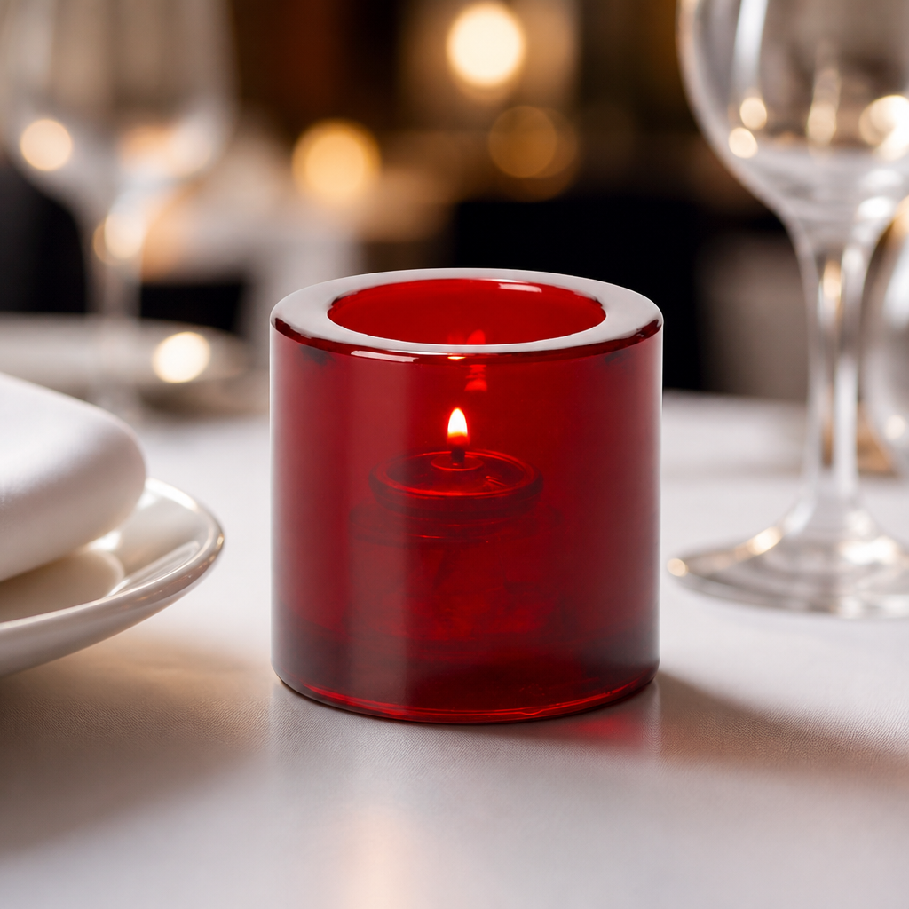 Commercial Thick Round Tealight Candle Holders 70mm 6 Pack