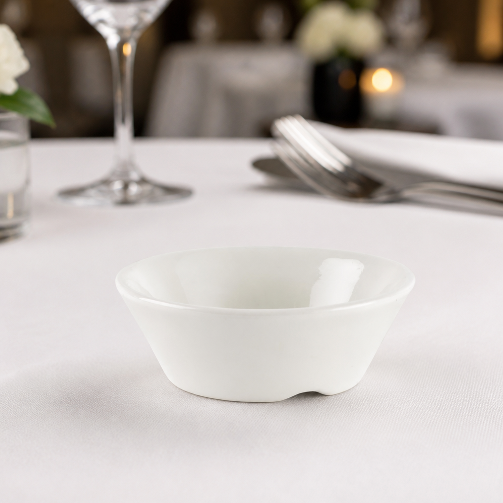 Commercial Sauce Dishes 57ml Plain Whiteware 24 Pack