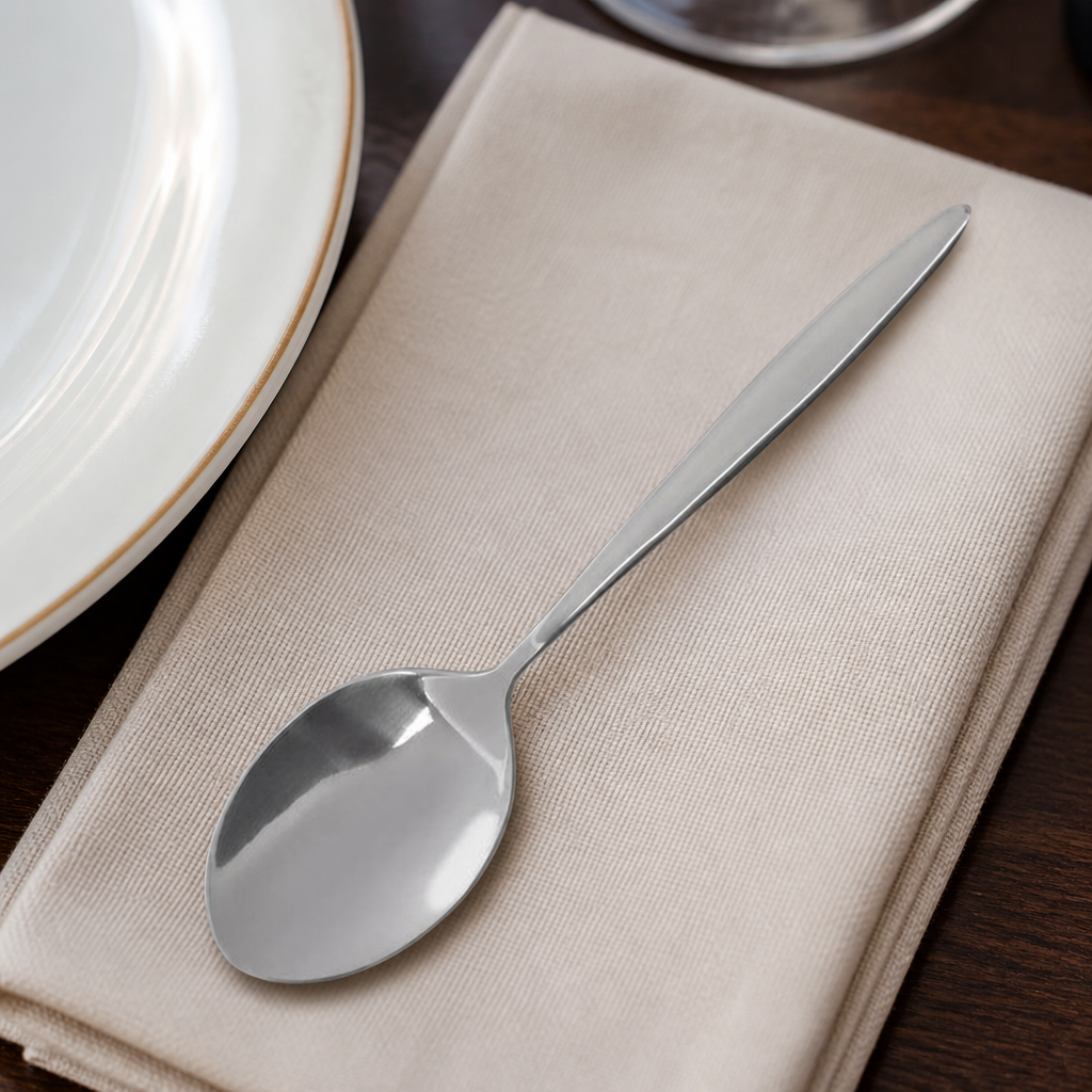 Commercial Dessert Spoon Set 12 Pack 185mm Stainless Steel