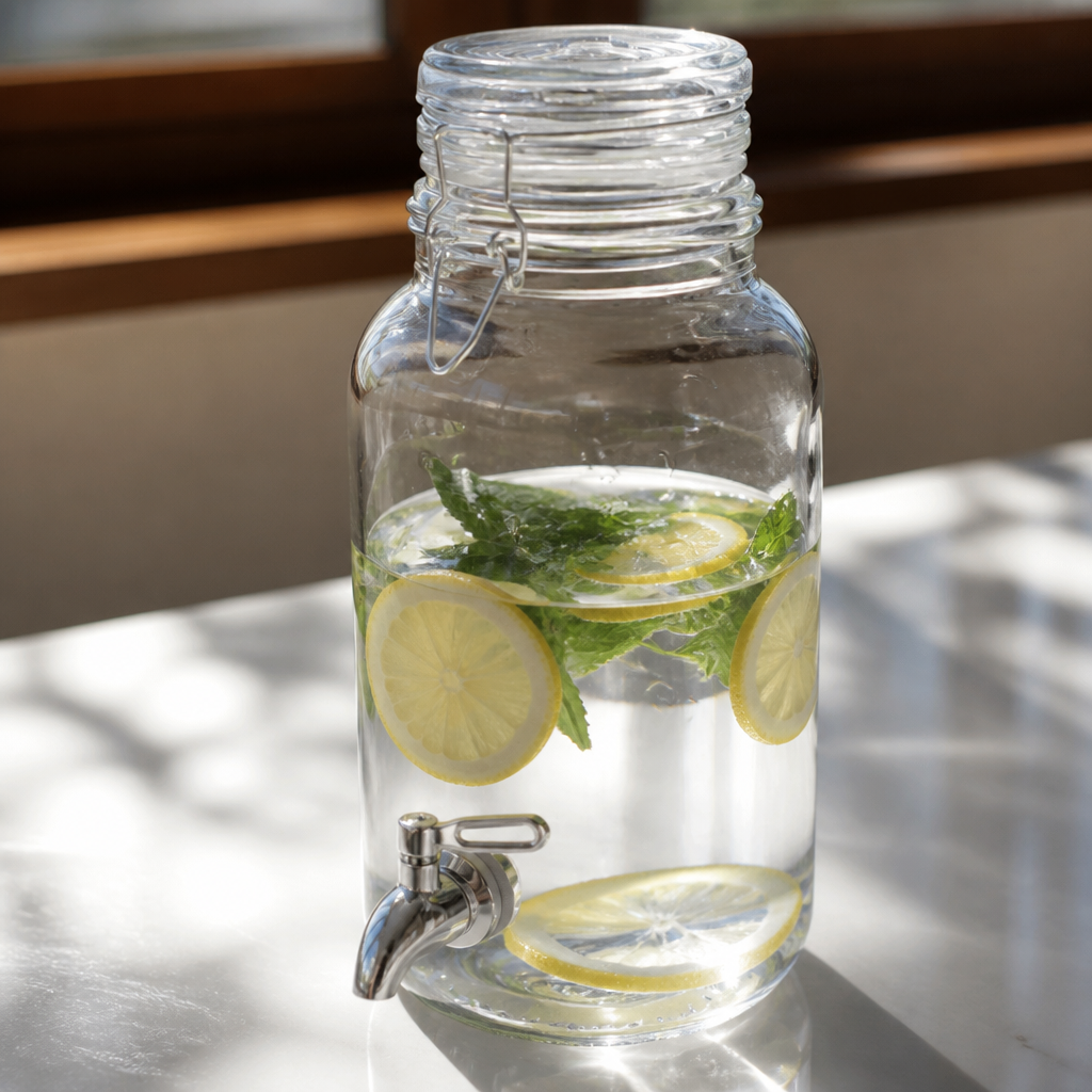 Commercial Glass Drinks Dispenser 3.6Ltr Non-Drip Pouring