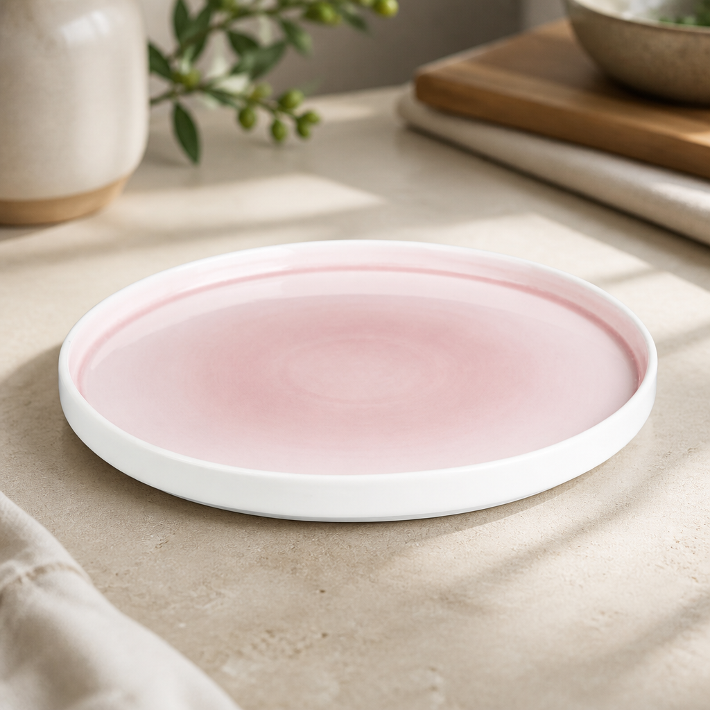 Commercial Fondant Plates Pink 270mm - 4 Pack