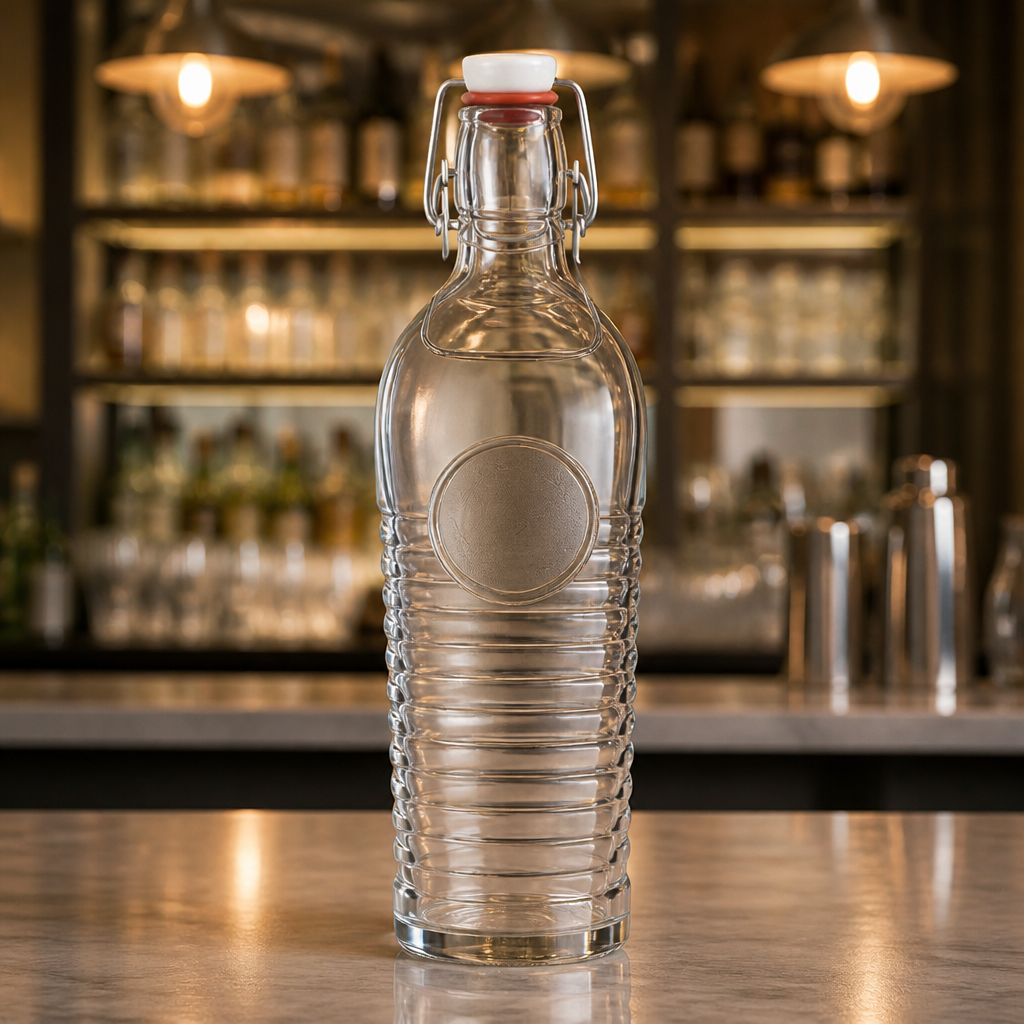 1.2L Glass Swing Top Bottles - Vintage Style - 6 Pack