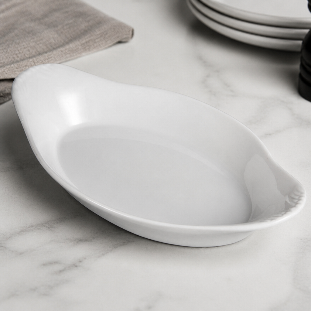 Commercial Oval Eared Serving Dishes 229x127mm 6 Pack