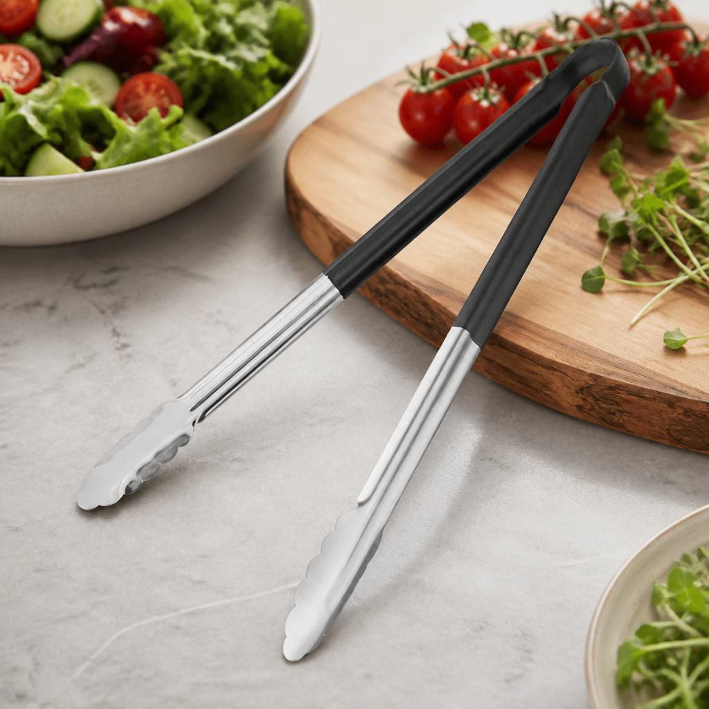 405mm Commercial Colour Coded Serving Tongs with Vinyl Handle