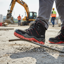 Premium ESD Low Safety Trainers S3S FO/SR/SC/LG - Black and Red Color with Comfortable Fit