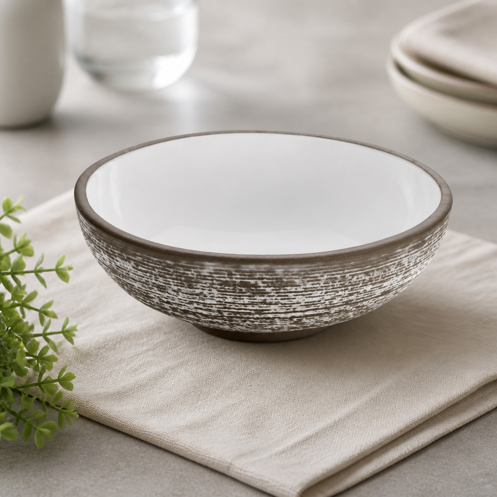Commercial Stoneware Relief Bowls 170mm - 6 Pack