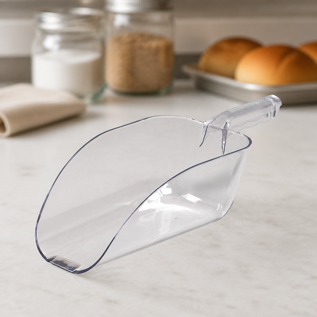 Commercial Food Scoop 64oz Clear Polycarbonate Flour Scoop