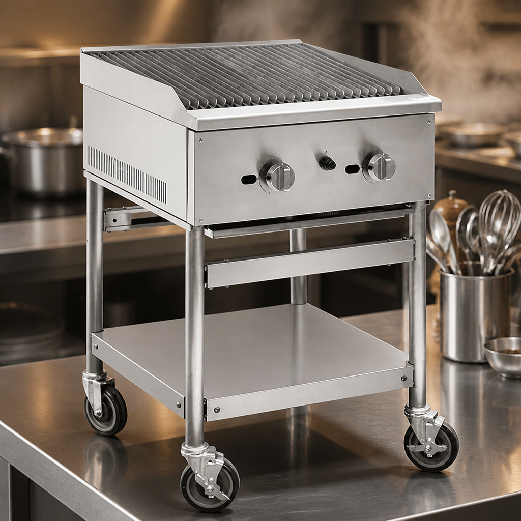 600mm Commercial Freestanding Gas Chargrill with Cast Iron Grate