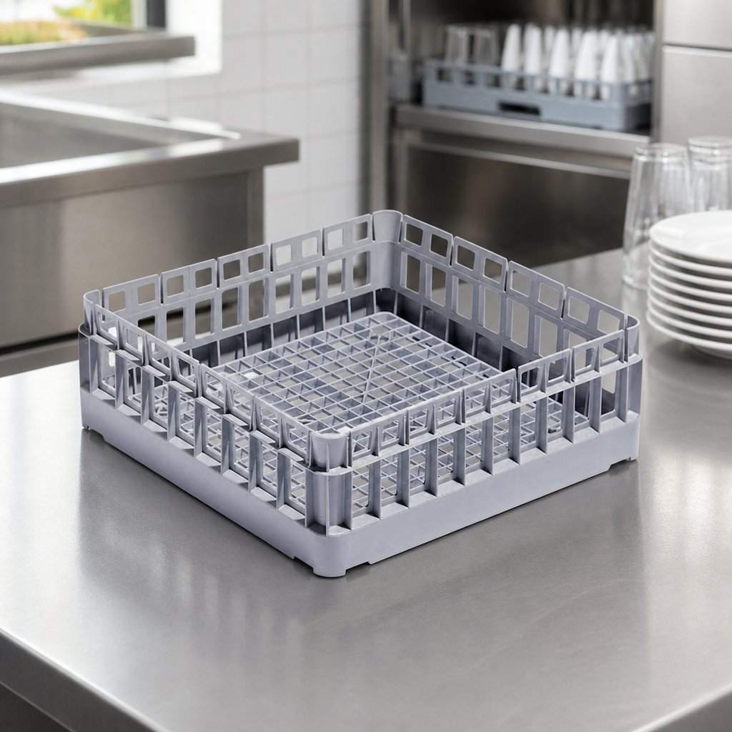 Commercial Warewasher Basket 500x500mm Tall Open Design