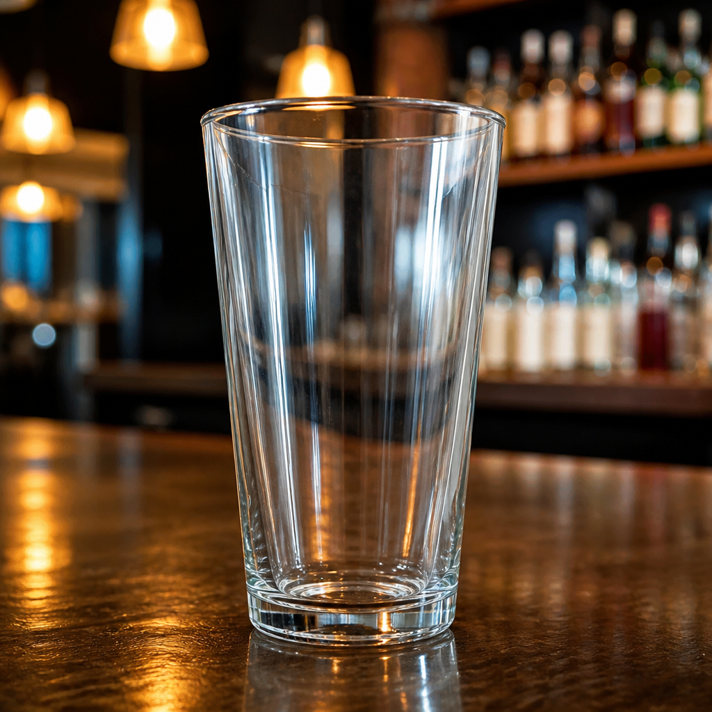 Nucleated toughened conical beer glasses 280ml CE marked