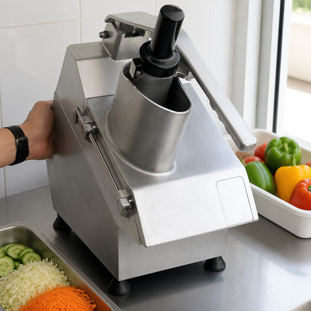 Commercial Veg Prep Machine 550W with grating and slicer discs