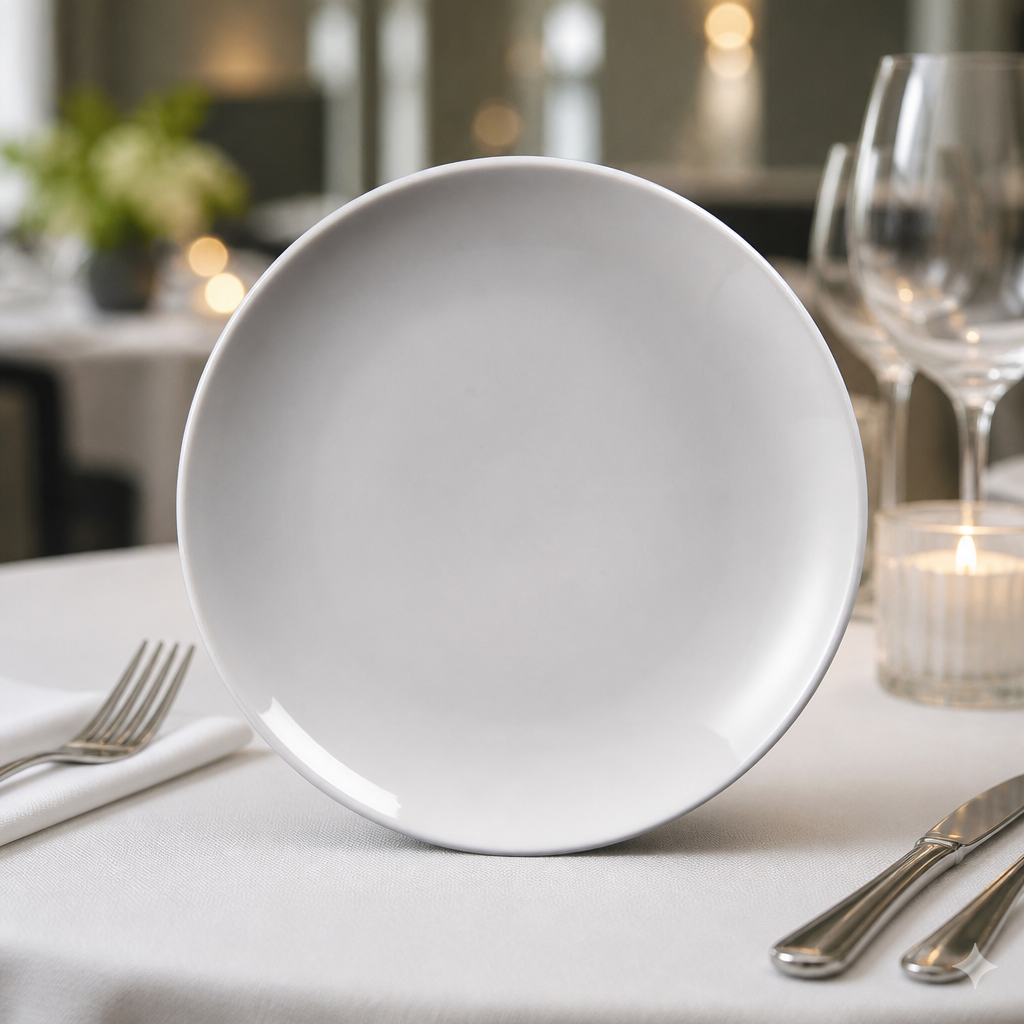 Commercial Whiteware Coupe Plates 230mm - 12 Pack