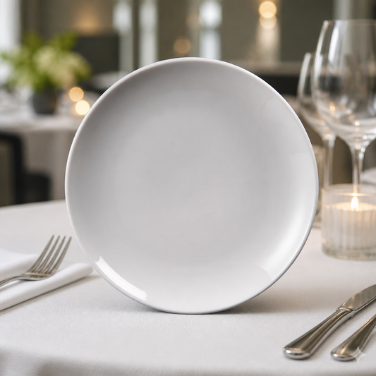 Commercial Whiteware Coupe Plates 230mm - 12 Pack
