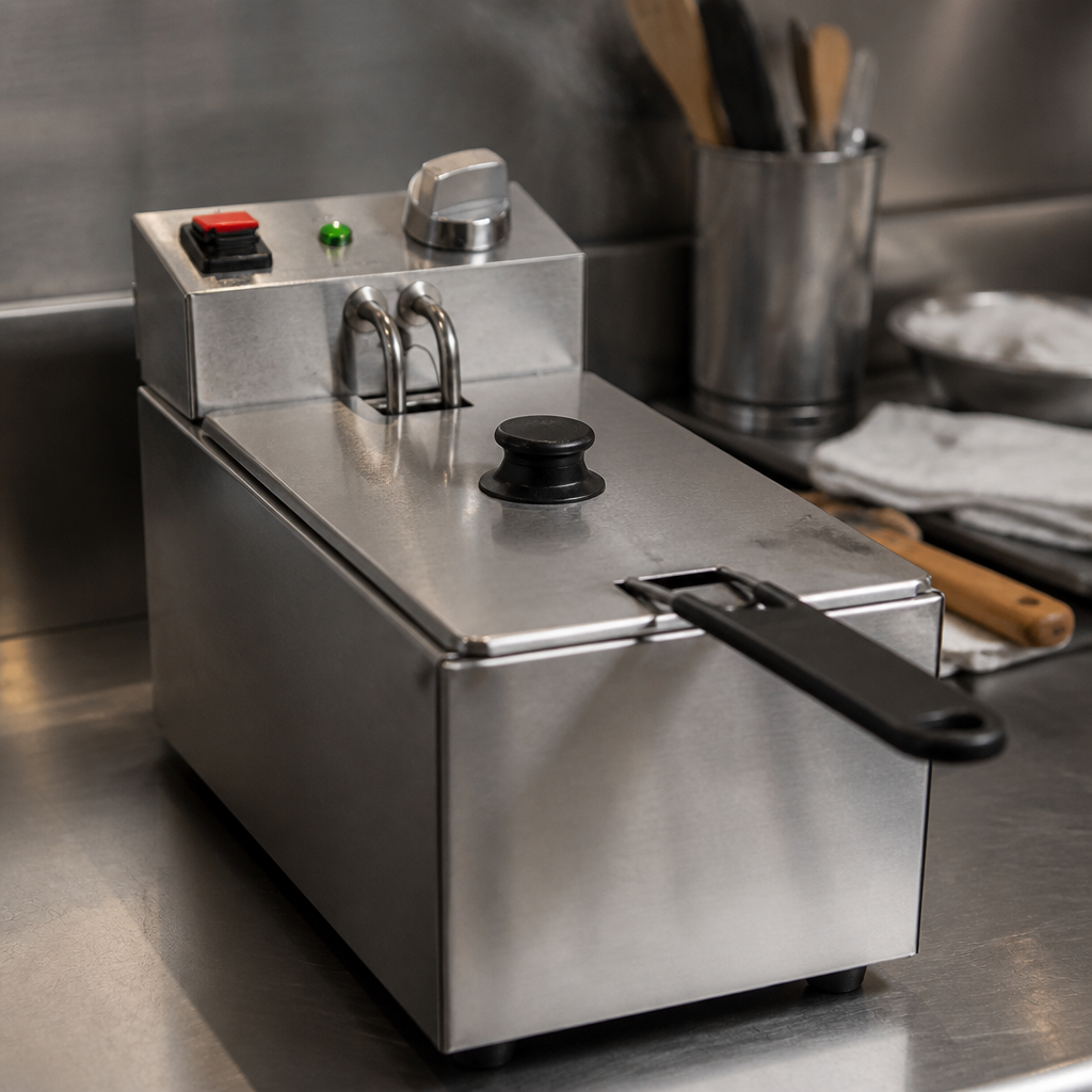 Commercial Countertop Electric Fryer 3L Capacity Stainless Steel