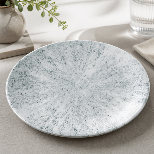 Commercial Coupe Plates Pearl Grey 260mm Super Vitrified Porcelain